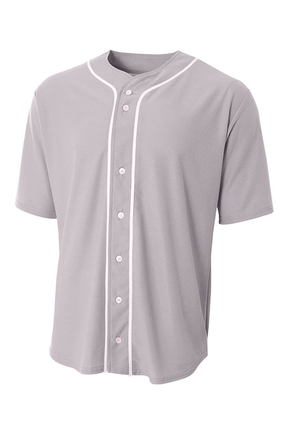 A4 Short Sleeve Full-Button Baseball Top