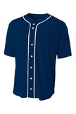 A4 Short Sleeve Full-Button Baseball Top